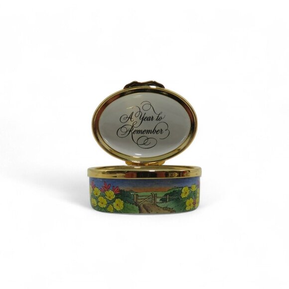 HALCYON DAYS Enamel Box A Year To Remember 2001 Edition In Gift Box - Picture 4 of 12